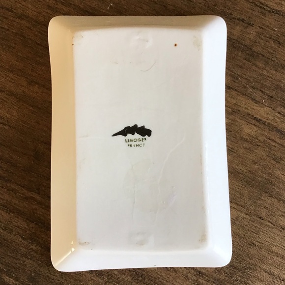 FINAL SALE Vintage Limoges France Porcelain Trinket Dish with Quote re Old Age - Picture 4 of 5